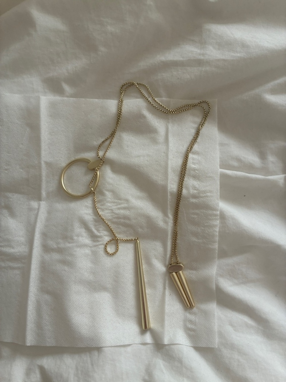 Kendra Scott Gold Double Bar Lariat Necklace